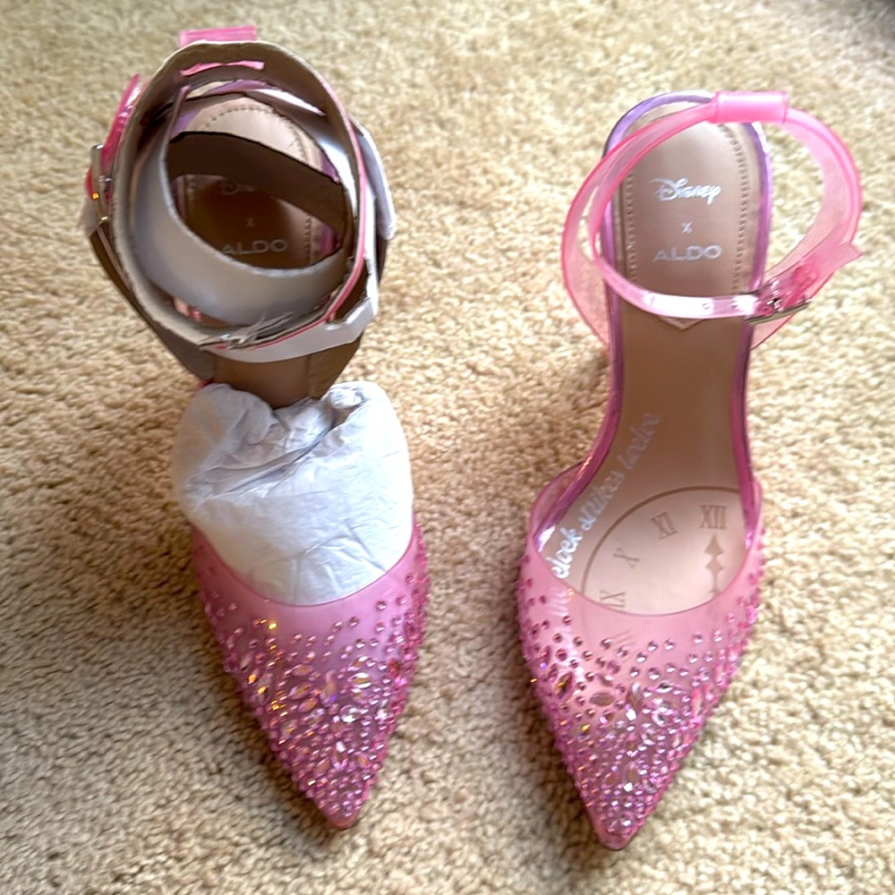 NIB Aldo x Disney Cinderella Glass Slipper Pumps